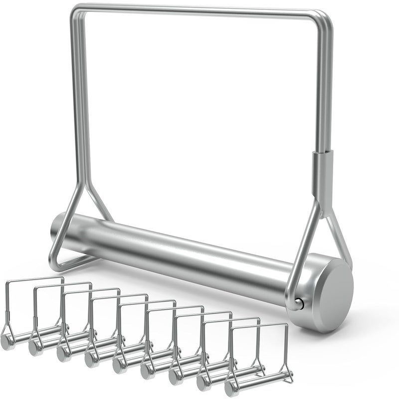 ForoGore 10 Pack Wire Lock Pin, 3/8 Inch Heavy Duty Safety Coupler Pin Shaft Locking Pin for Farm Trailers Wagons Lawn Garden - Image 1